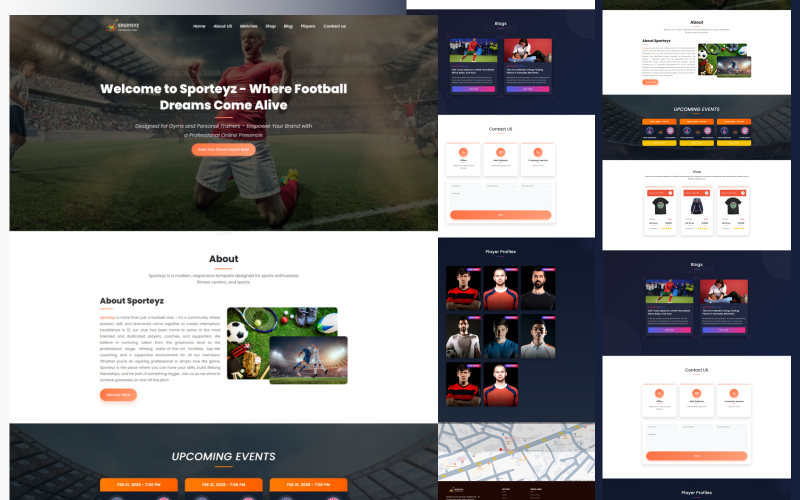 Sporteyz - Sport, Football Team Responsive Bootstrap 5 & HTML5 Template